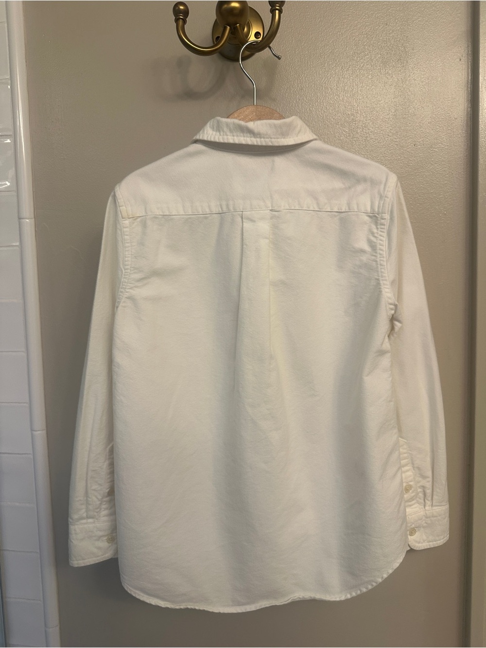 Ralph Lauren White Kids Oxford Button-Down Shirt with Pony Logo - Picture 3 of 3
